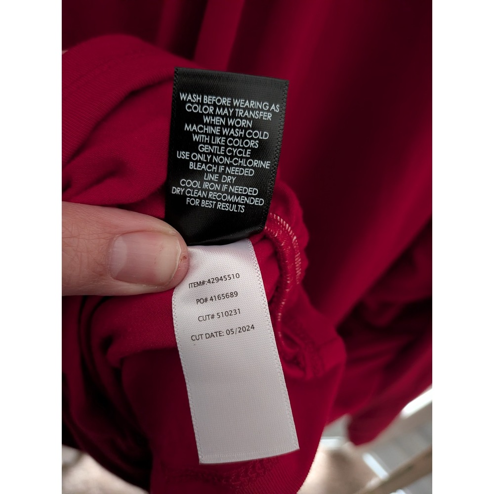 Torrid Red Ruched Mini Jersey Long Sleeve Collar Surplice Dress plus size 5X - Picture 8 of 9